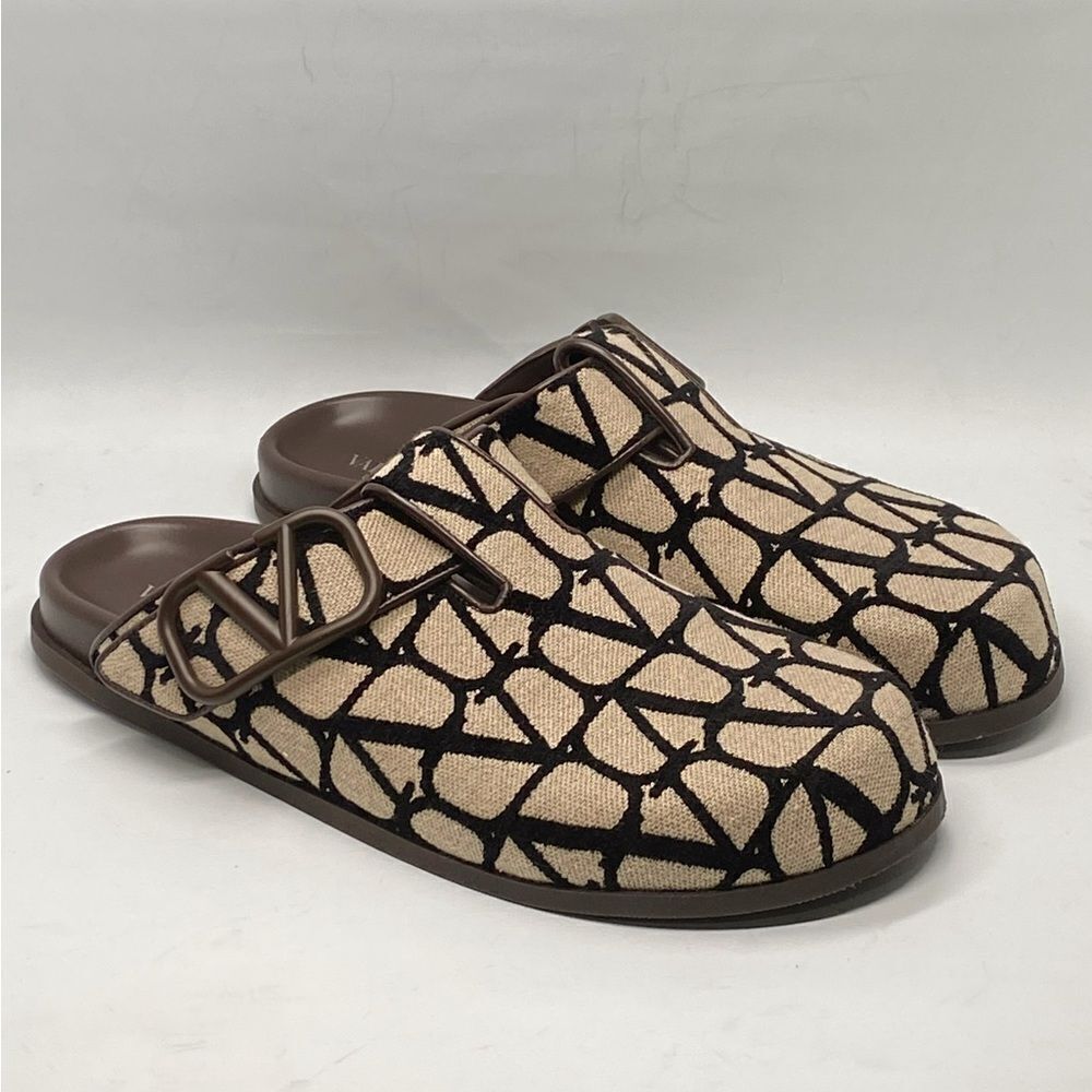 Valentino Garavani Men's Toile Iconographe Clogs size 44/us size 11